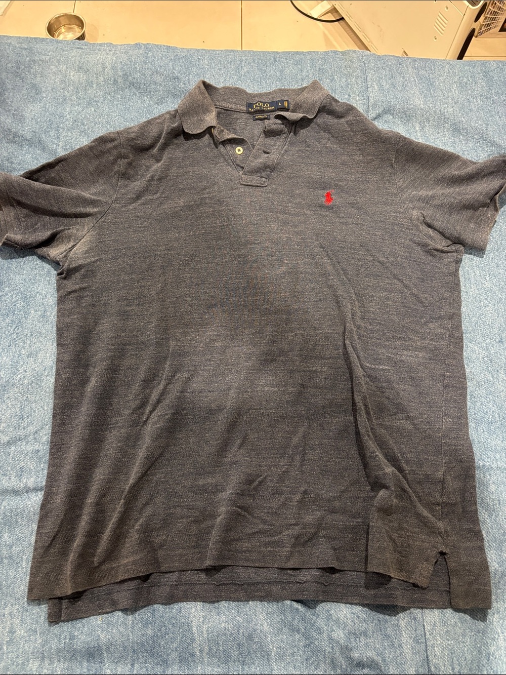 Polo by Ralph Lauren Dark Navy Short-Sleeve Polo with Red Pony